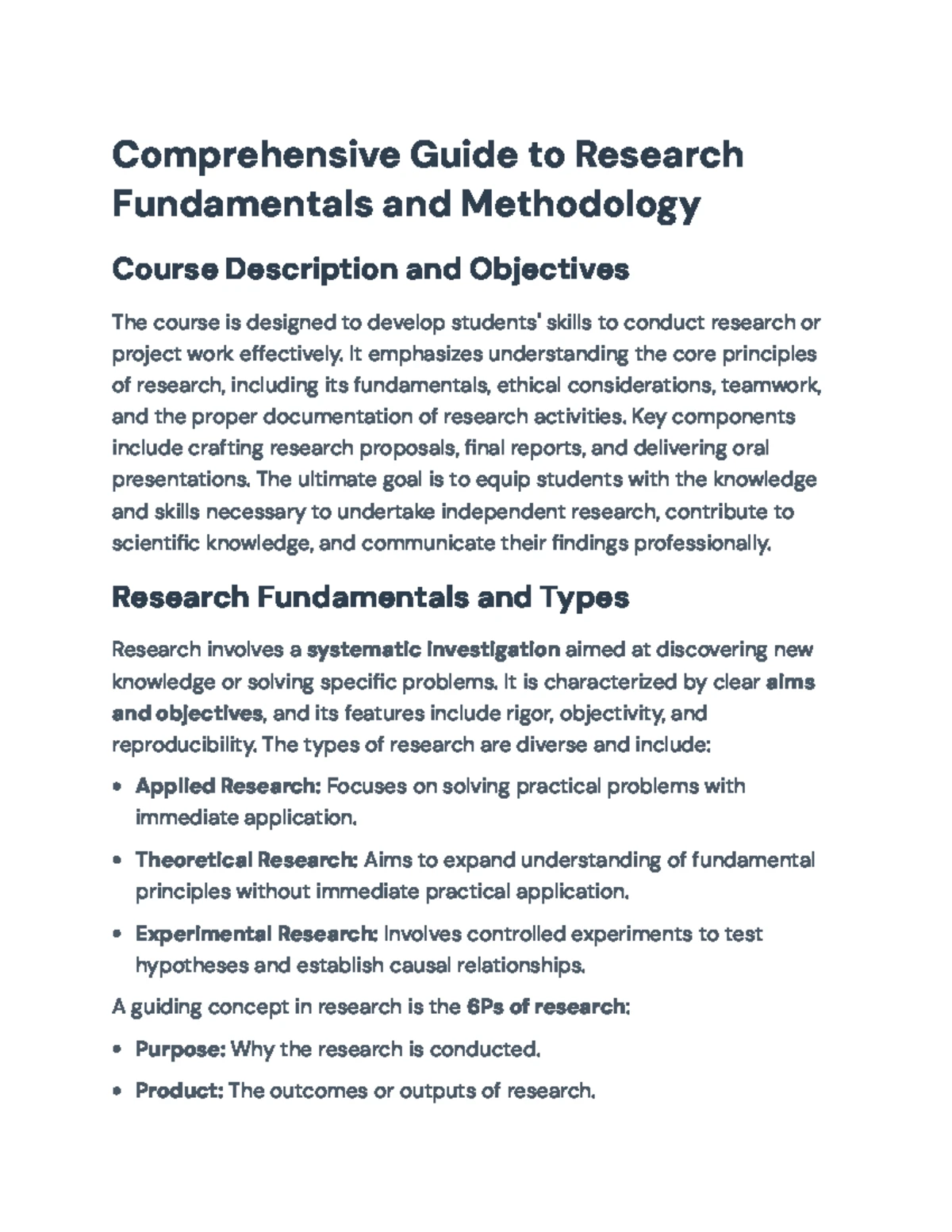 Fundamentals of Research: A Comprehensive Guide (2020) - Studocu