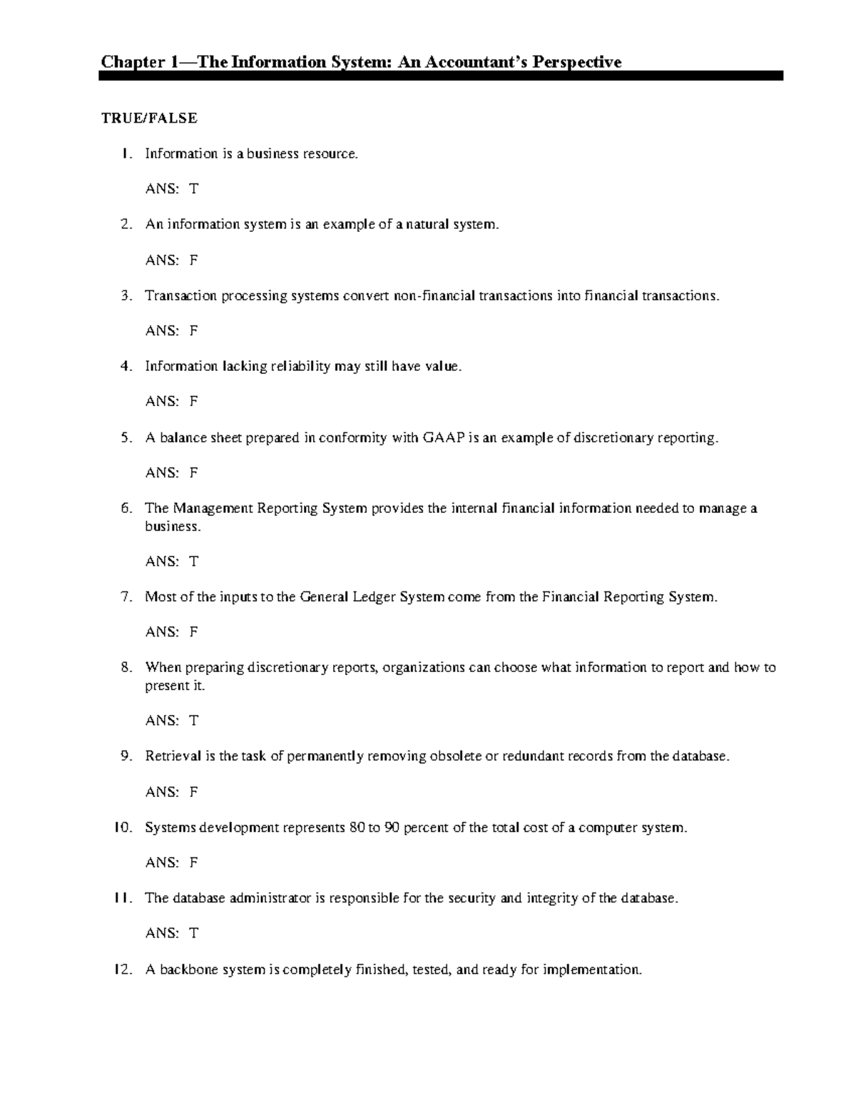AIS TB James HALL - Lecture notes 1-20 - Chapter 1—The Information ...