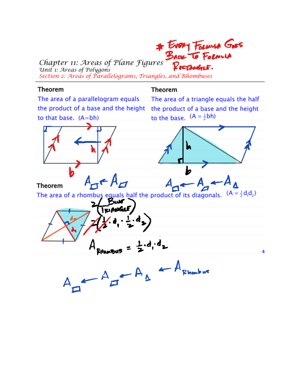 Title: Geometry Shapes and Pythagorean Triples - Summary Notes - 1 ...