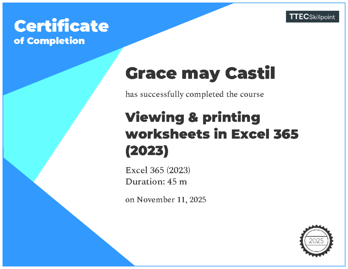 Viewing & printing worksheets in Excel 365 (2023) - Theories and ...