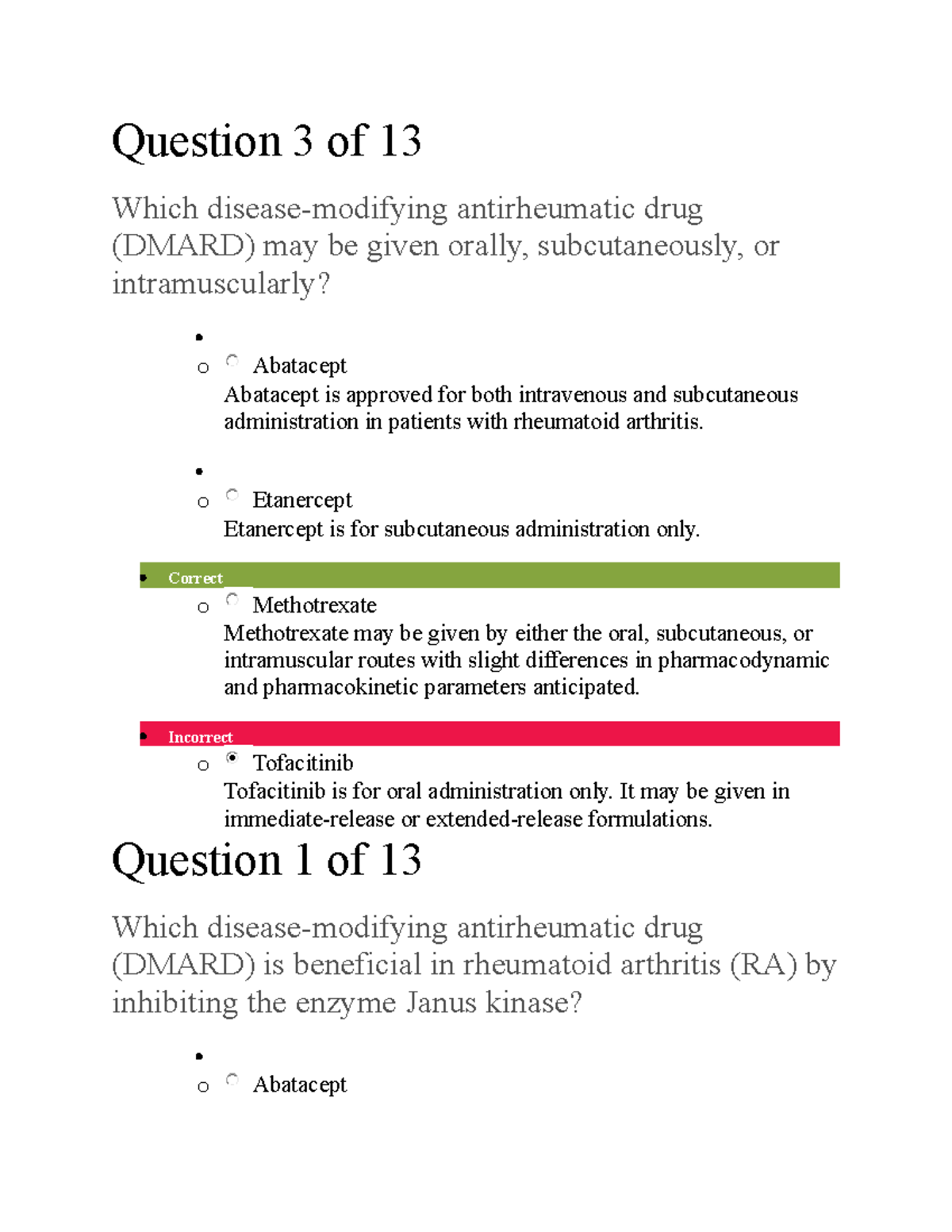 Wk 6 Immunosuppressant & Immunomodulator DMARD Therapy 315 Exam Notes ...