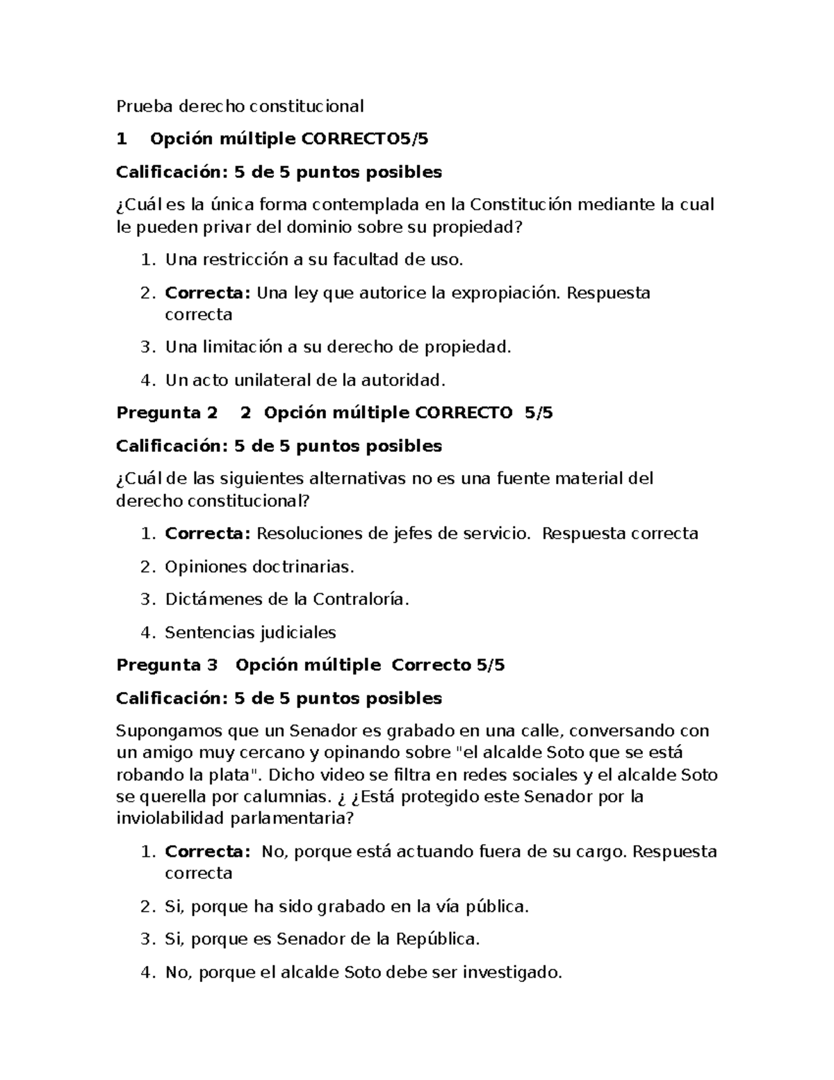 Prueba DC Final: Opción Múltiple en Derecho Constitucional - Studocu