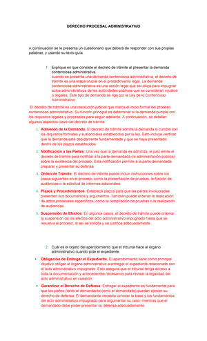 Tarea sobre EL ACTO ADMINISTRATIVO 20233333-1: Fundamentos y Análisis ...