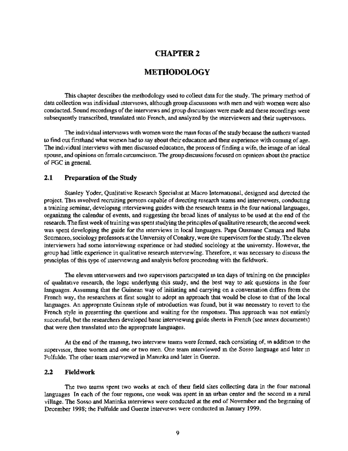 CHAPTER 2 METHODOLOGY: Data Collection and Analysis Techniques - Studocu