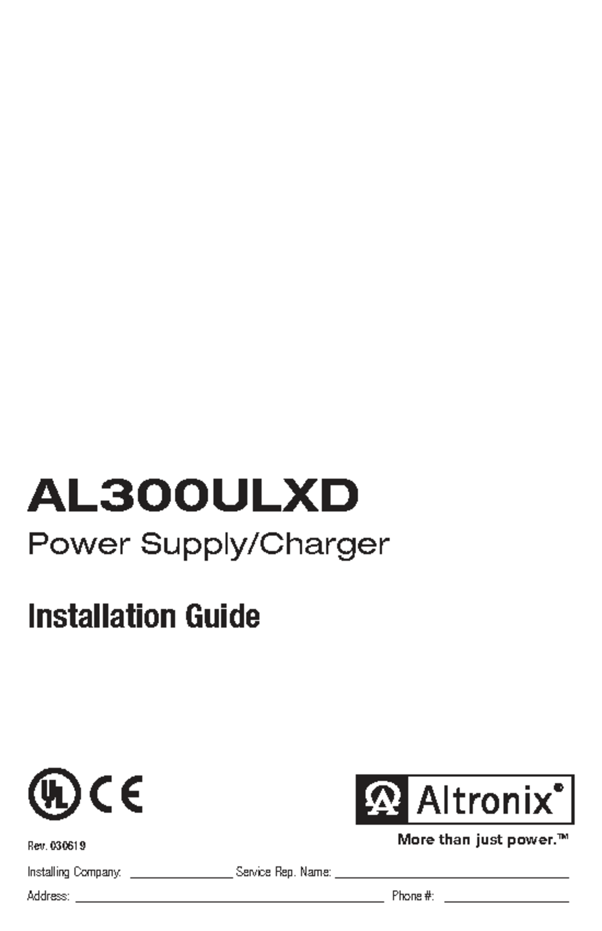 AL300ULXD Power Installation Guide: Comprehensive Overview - Studocu