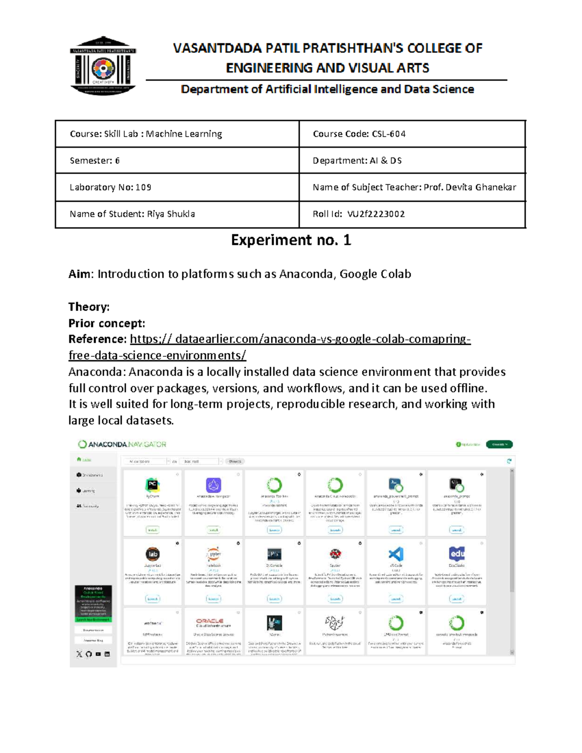 ML - Machine Learning Practical Lab Report for Mumbai University - Studocu