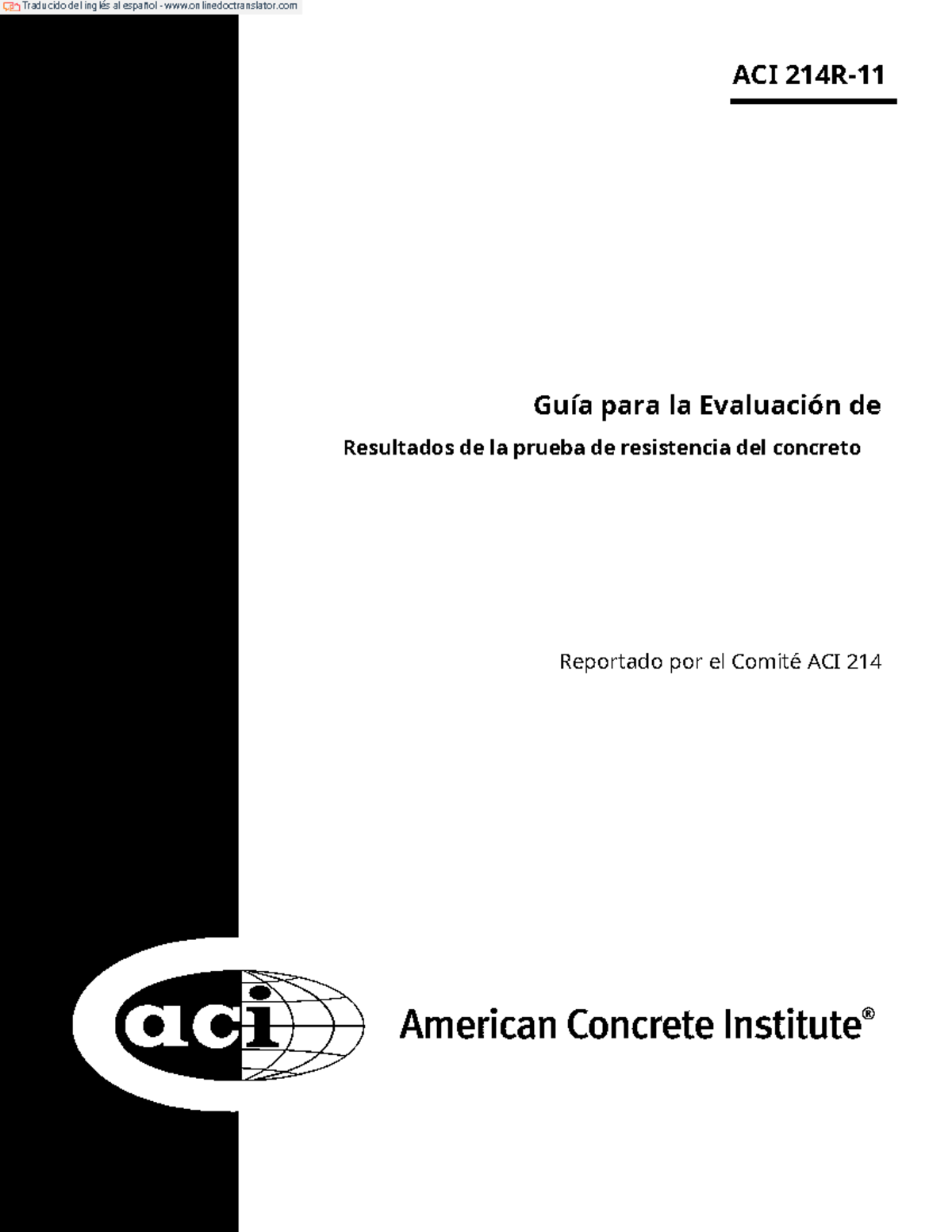 Guía ACI 214R para Evaluación de Pruebas de Resistencia del Concreto ...