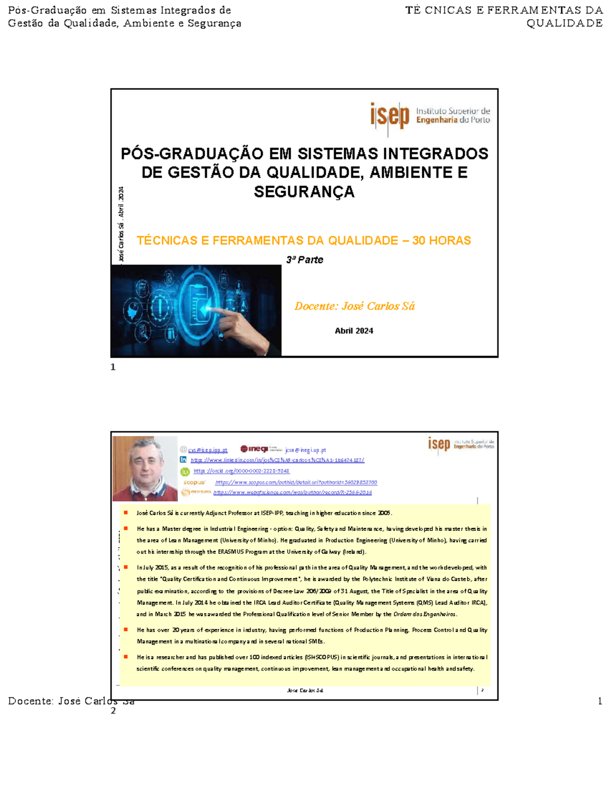 03 - PG Sistemas Integrados de Gestão da Qualidade, Ambiente e ...