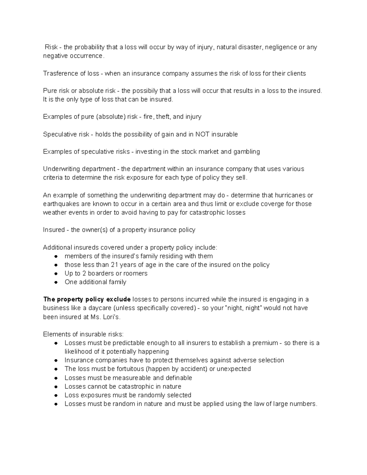 Understanding Insurance Risks and Policies: Key Concepts and Terms ...