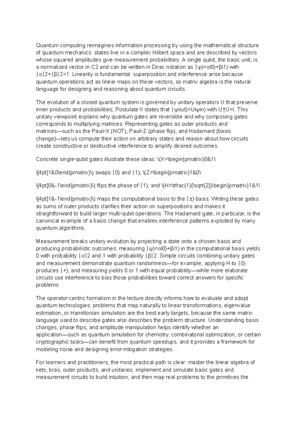 Quantum Computing (CS101): Exploring Quantum Mechanics and AI ...