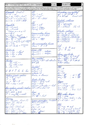 Cheat sheet - Summary Physics for Engineers - Aqular Agular O Methanial ...