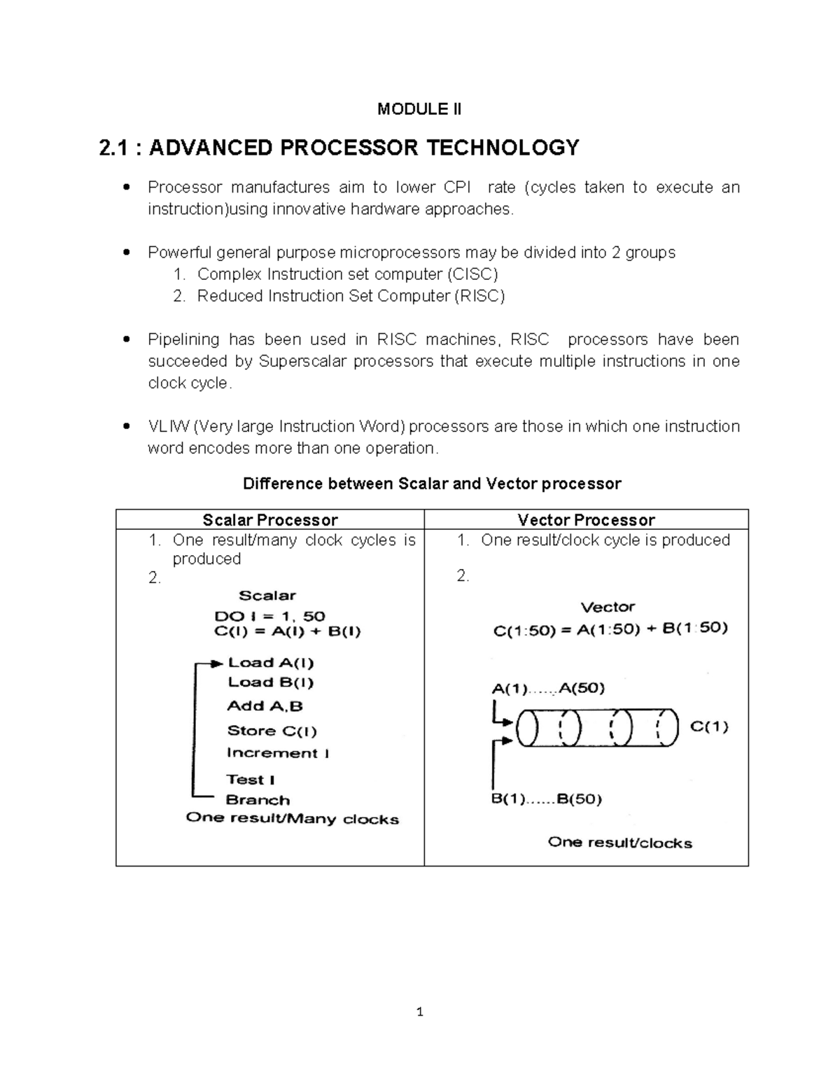 AAPP MOD2: Advanced Processor Technology Lecture Notes - Studocu