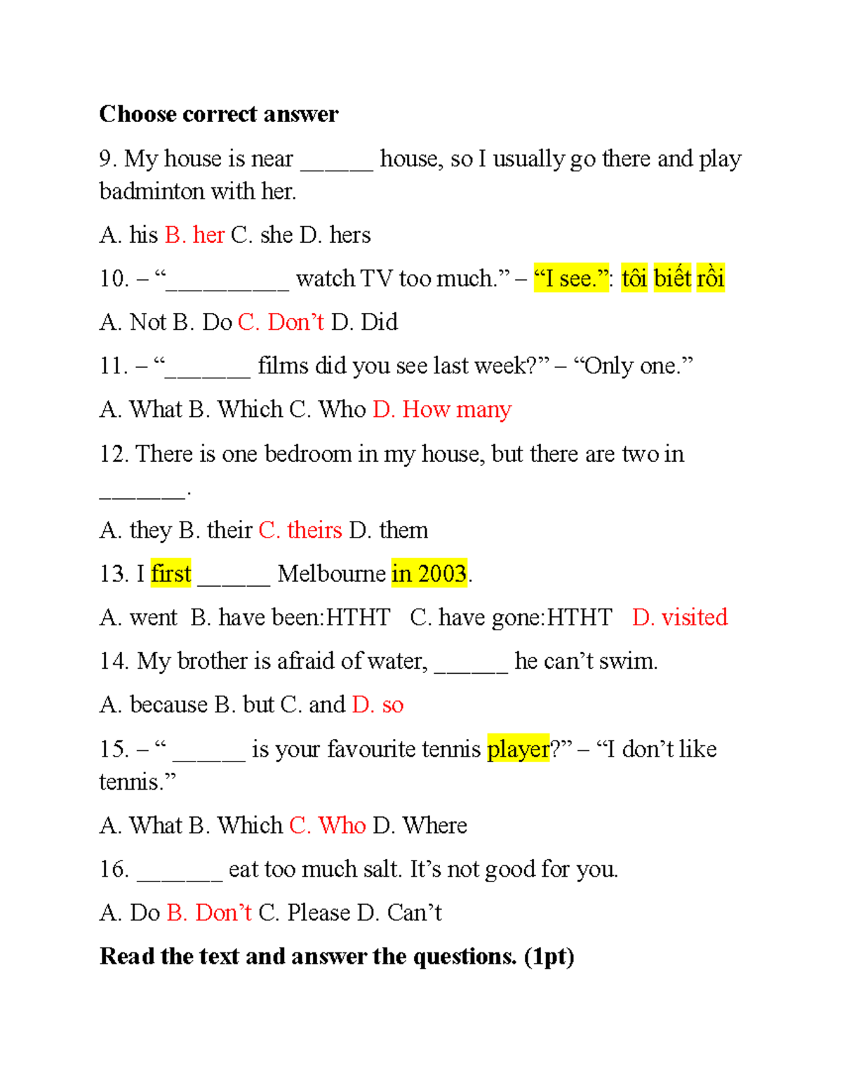 Assignment 2 - English Language Practice Questions and Answers - Studocu