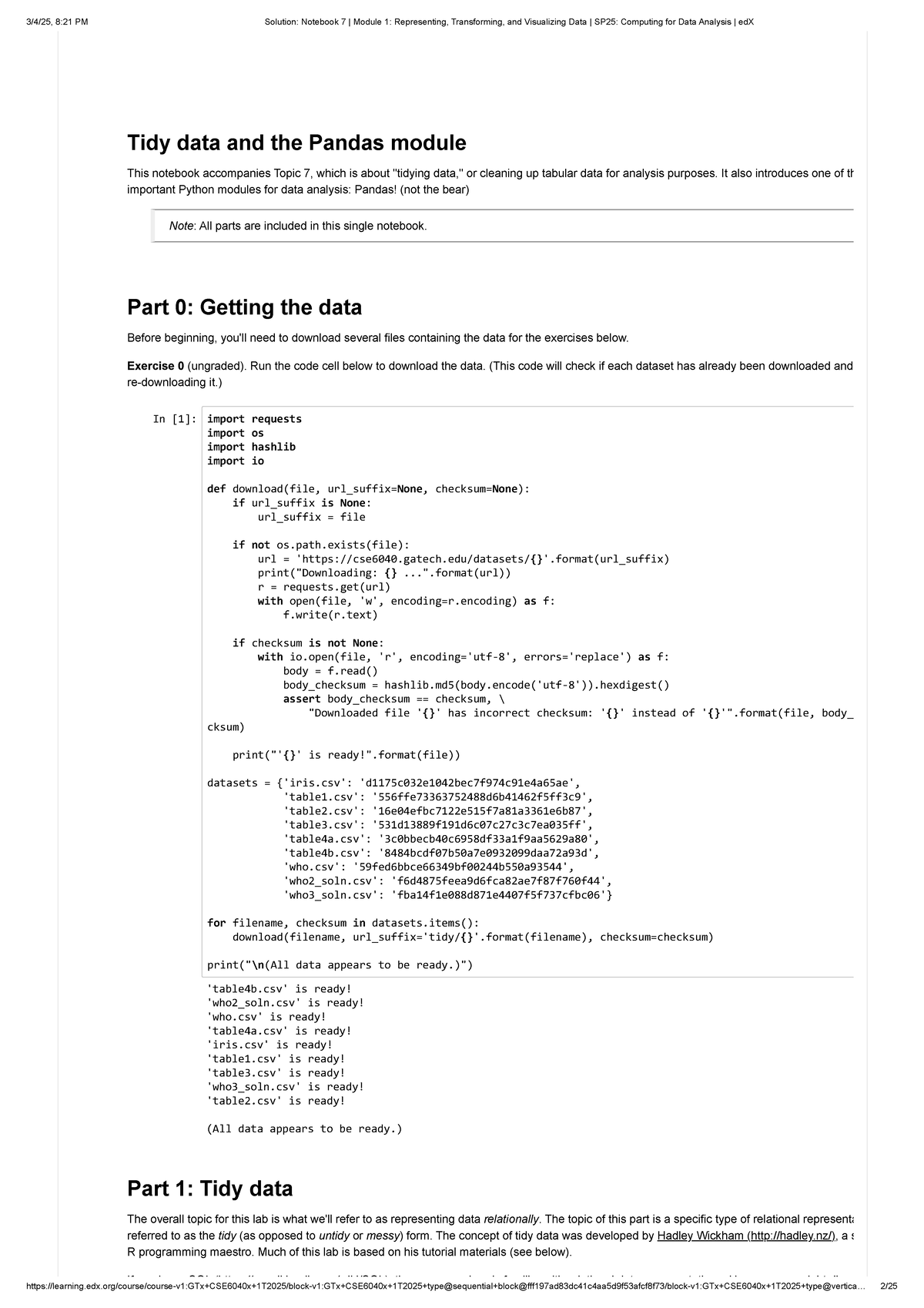 Notebook 7: Tidy Data & Pandas in SP25 Computing for Data Analysis ...