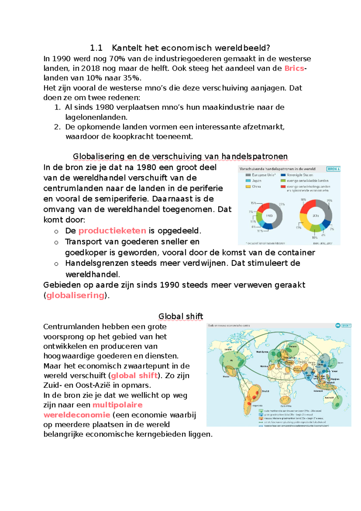 Kanteling van het Economisch Wereldbeeld: Global Shift en Globalisering ...