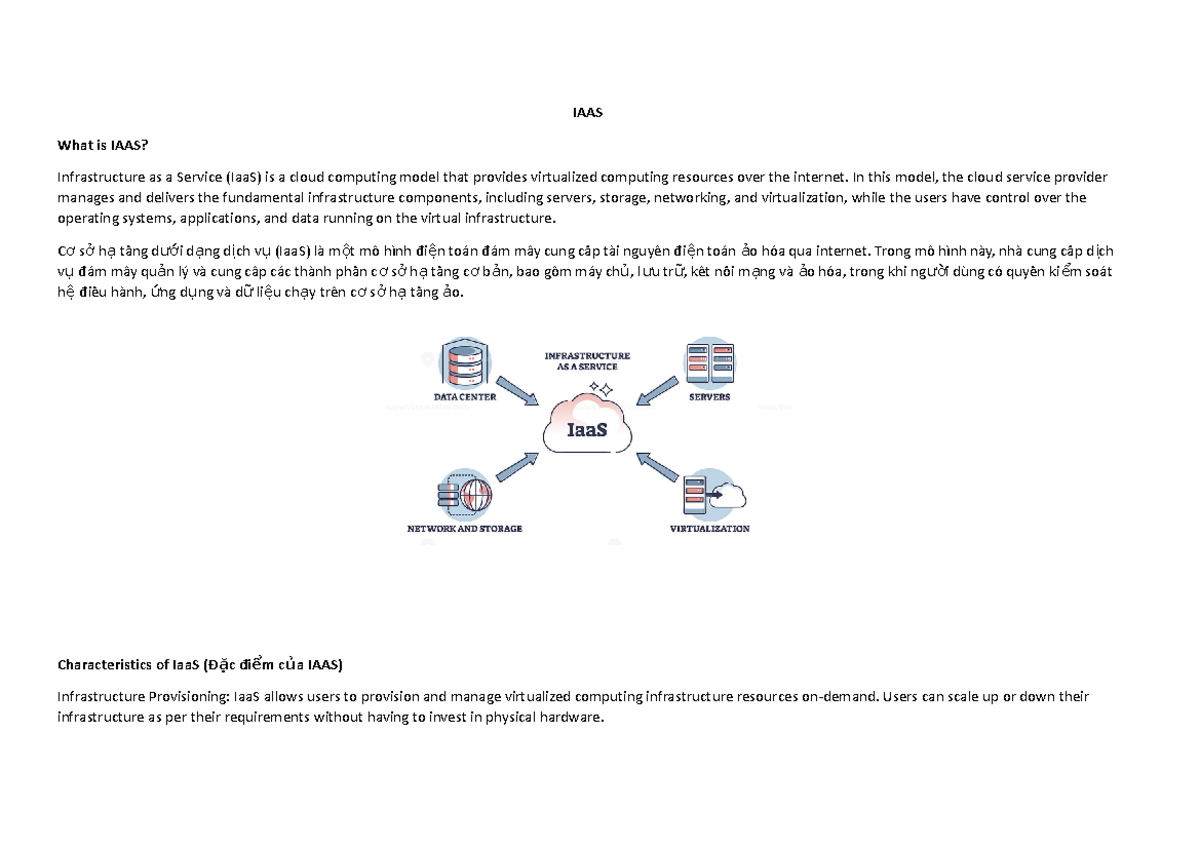 IAAS - Infrastructure as a Service Overview and Key Features - Studocu