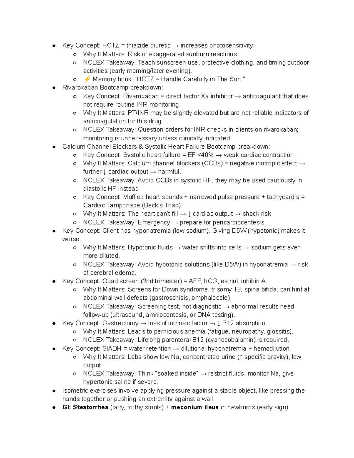 NCLEX Review Notes: Key Concepts & Takeaways for Nursing Practice - Studocu