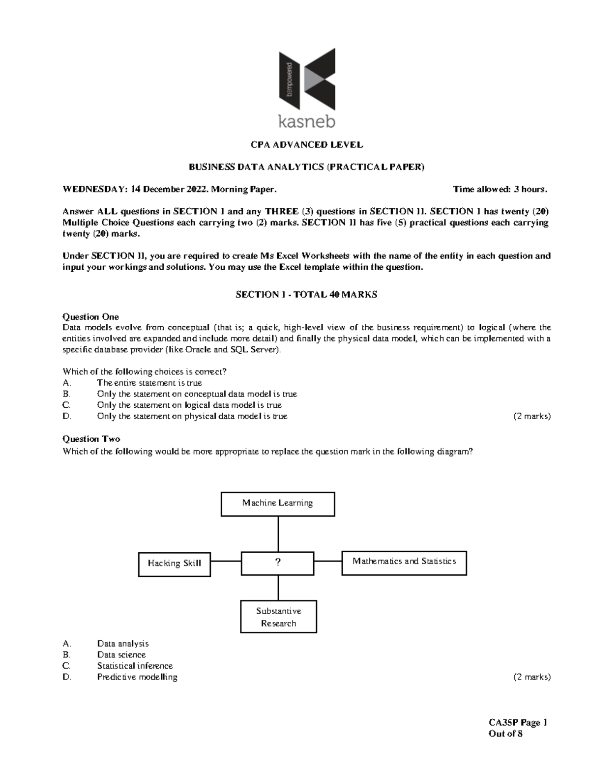 CA35P Business Data Analytics - Practical Exam Review Notes - Studocu
