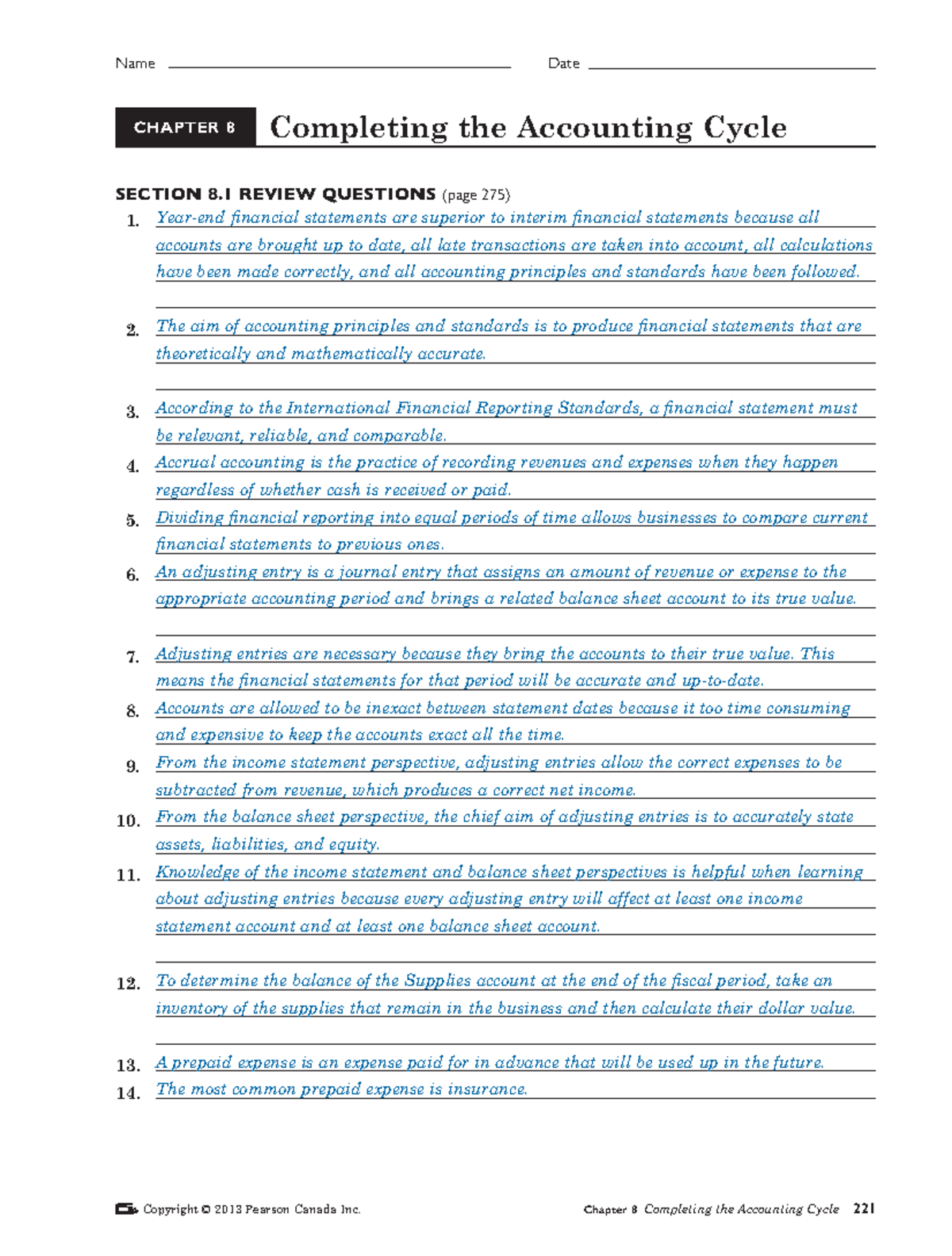 Acc 1A Chapter 08 - Completing the Accounting Cycle Notes - Studocu