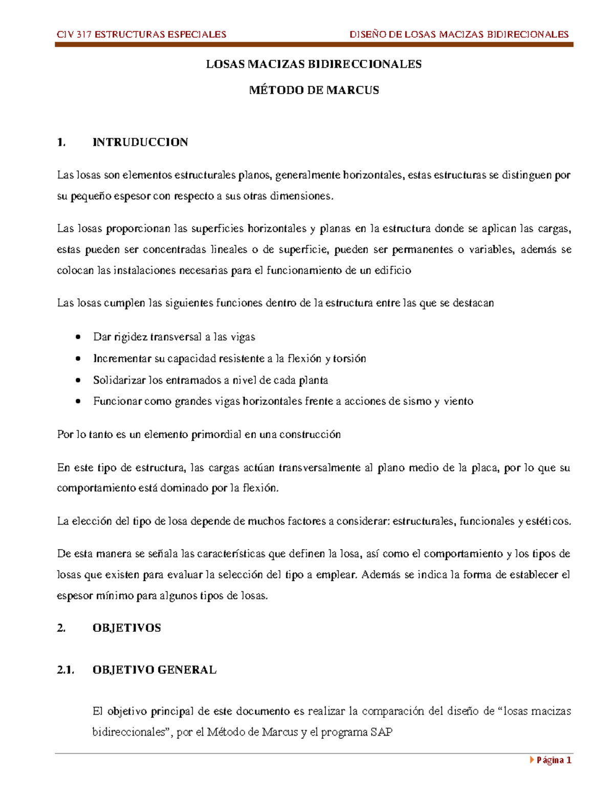 Método de Marcus para el Diseño de Losas Macizas Bidireccionales - Document Preview