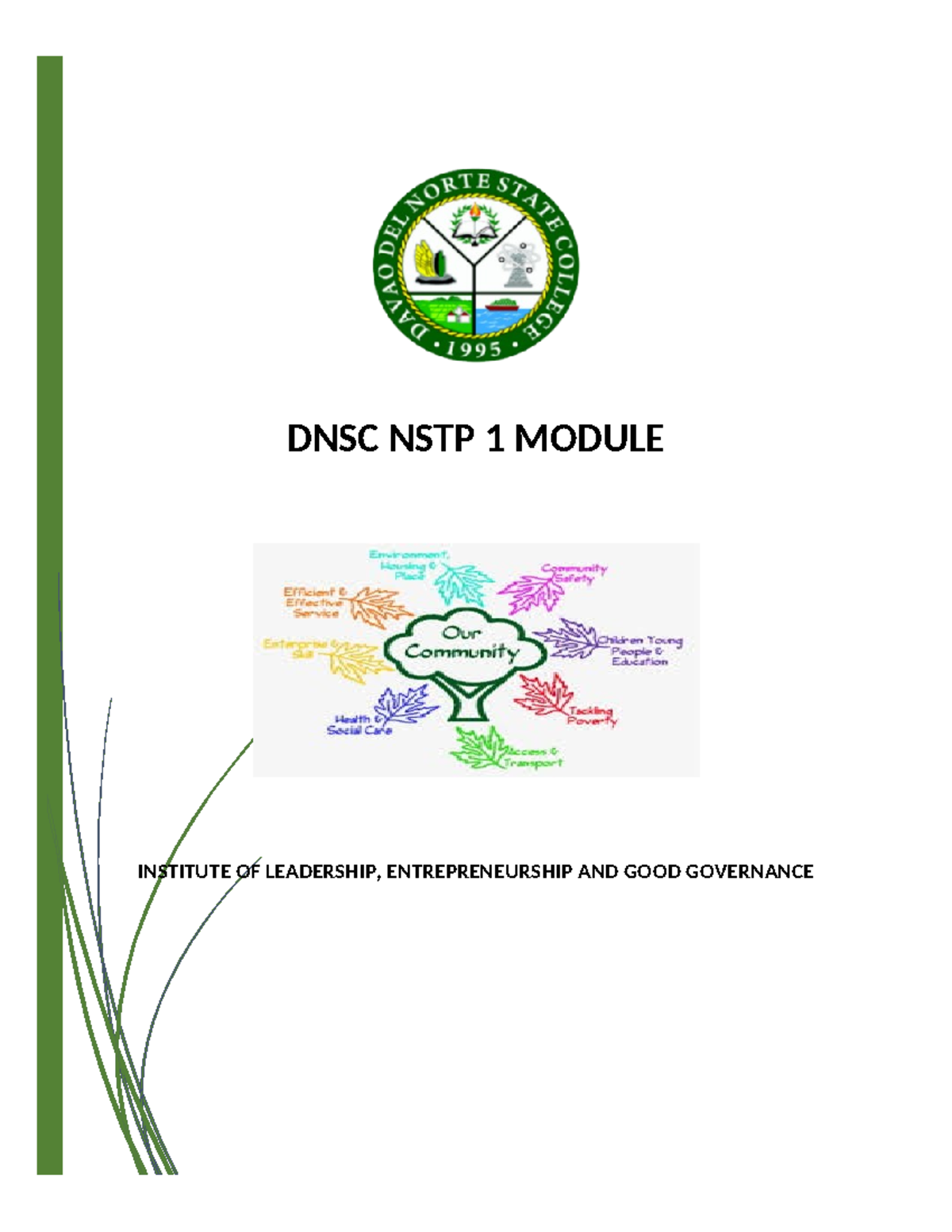 DNSC-NSTP-1 Final Exam Notes: Citizen Training Module 1 - Studocu