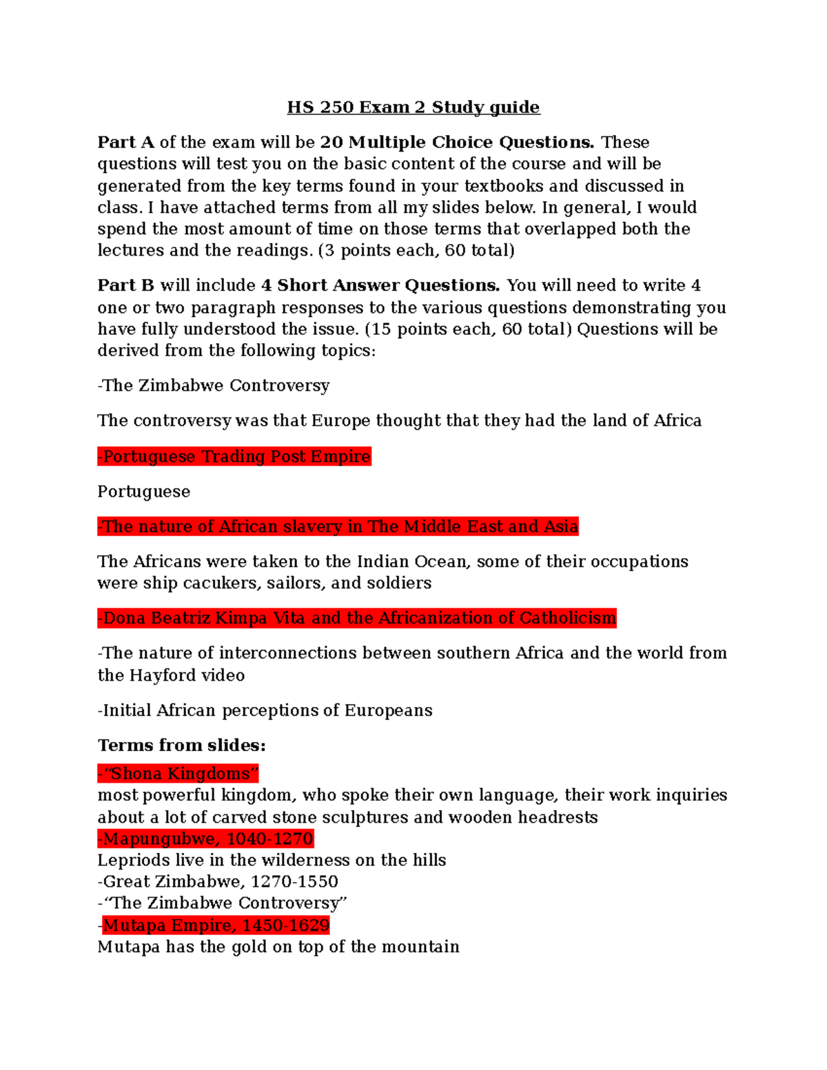 HS 250 Exam 2 Study Guide: Key Terms & Concepts for Success - Studocu