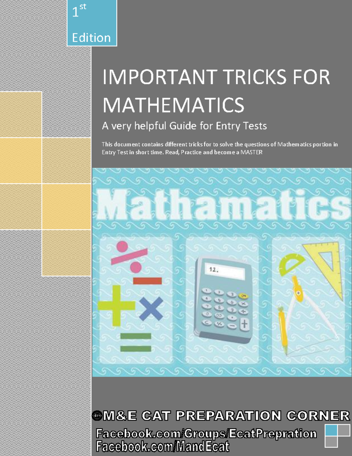 Tricks-4- Mathematics - 1 st Edition IMPORTANT TRICKS FOR MATHEMATICS A ...