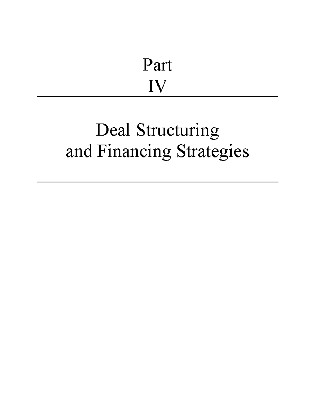 Chapter 11-Structuring the Deal Payment & Legal Considerations - Part ...