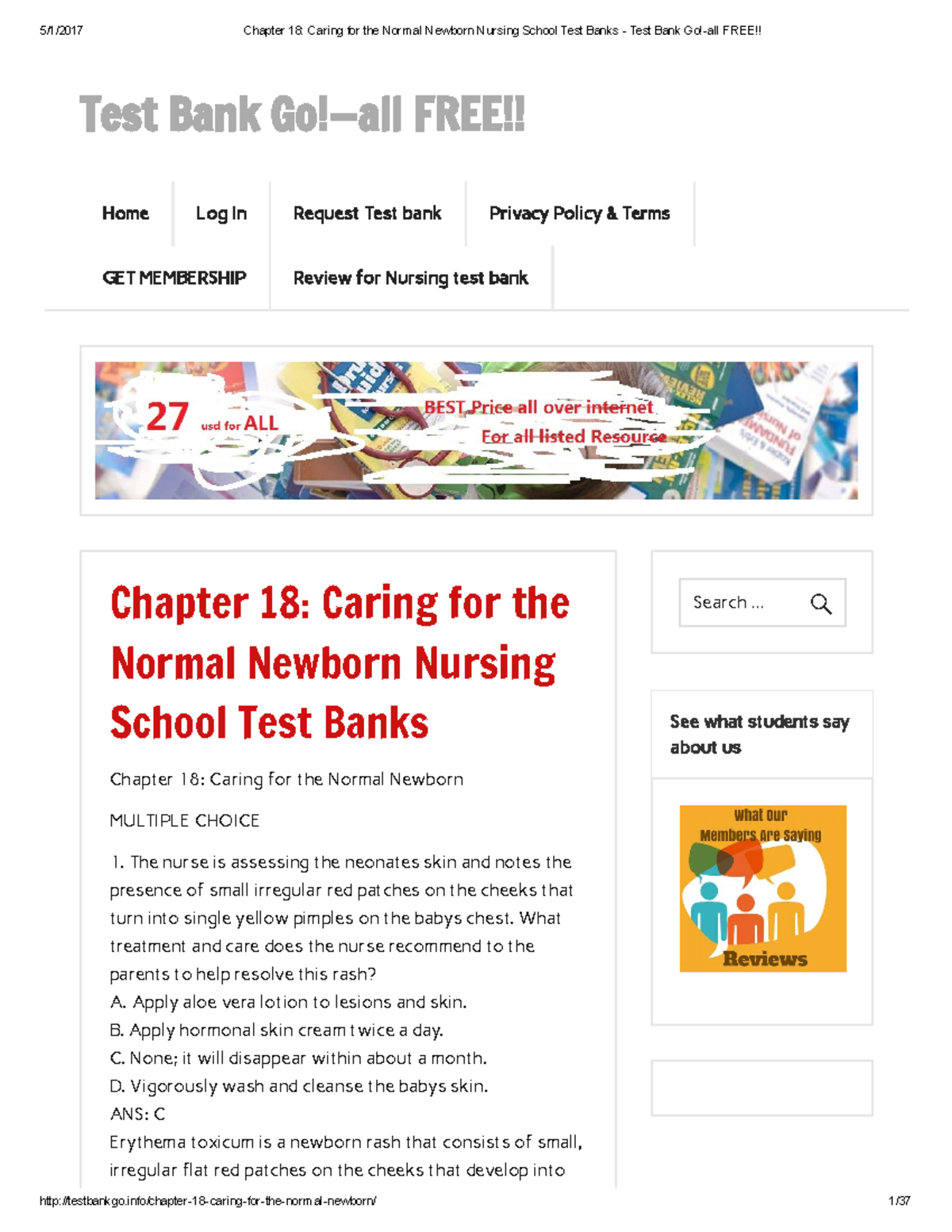 Caring for the Normal Newborn: Exam 2 Study Guide (Test Bank GO) - Studocu