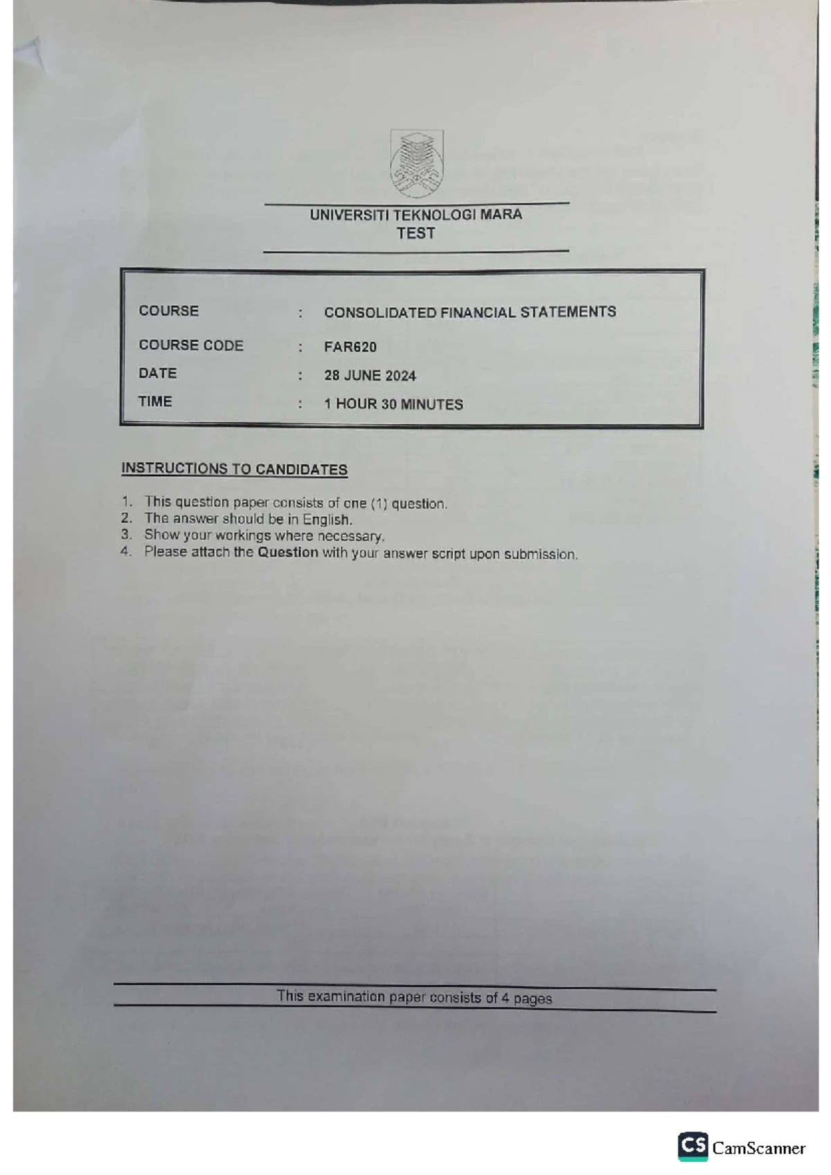 TEST MAF551 - Common Test Questions for Management Accounting 2023 ...