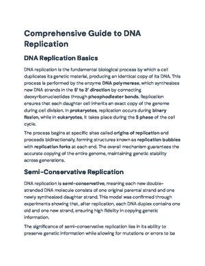 DNA Replication - Study Notes & Assignments - Studocu