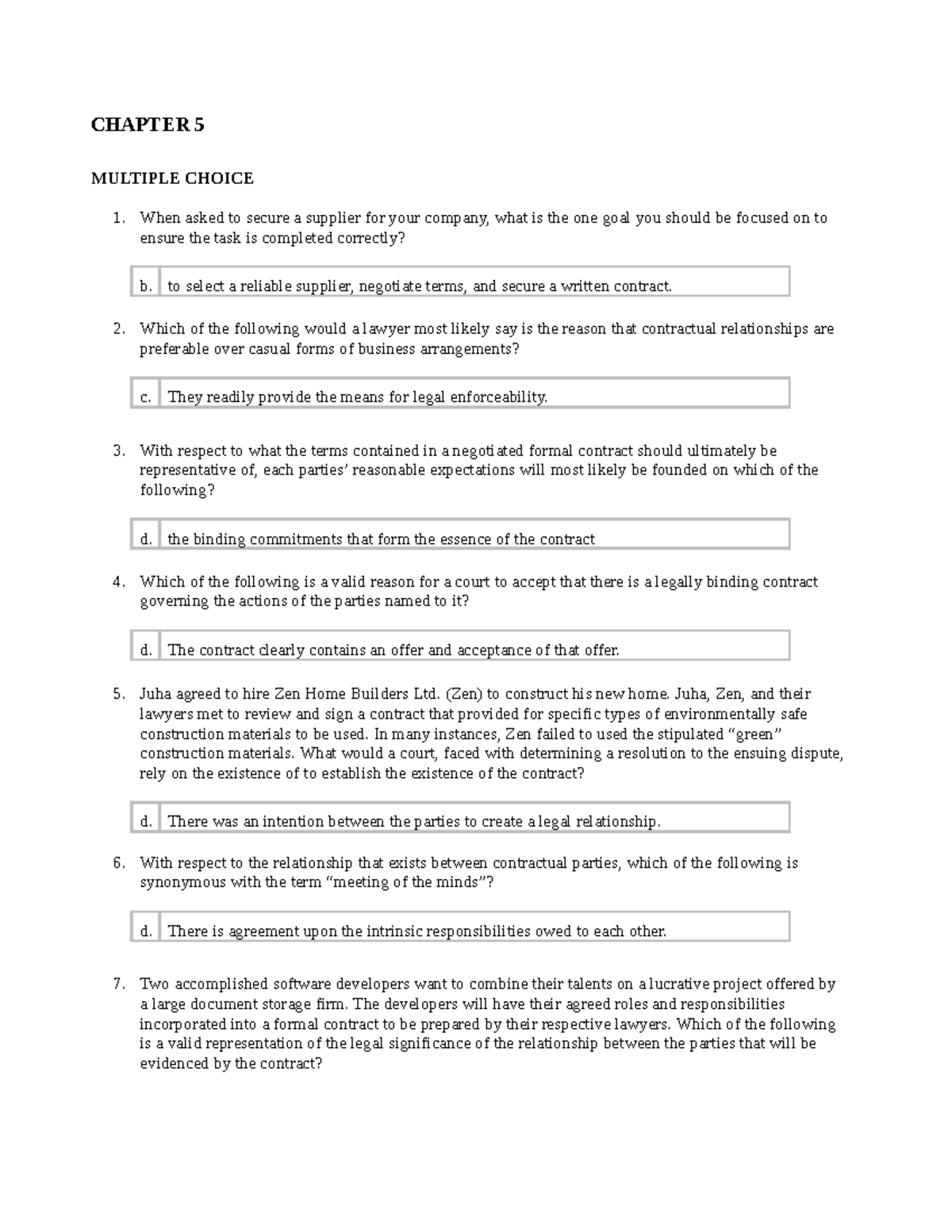 Test Bank 2 - Test bank to help with studying - CHAPTER 5 MULTIPLE ...