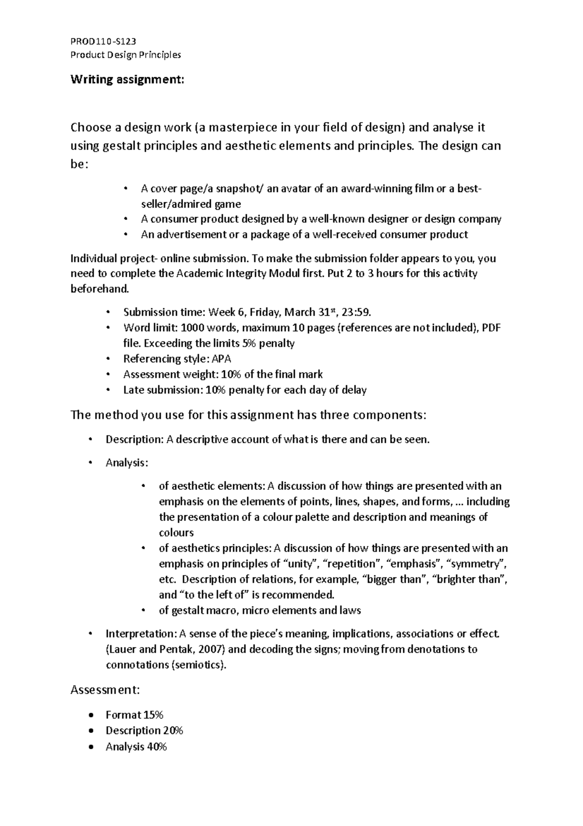 PROD110-S Writing Assignment: Design Analysis Using Gestalt Principles ...