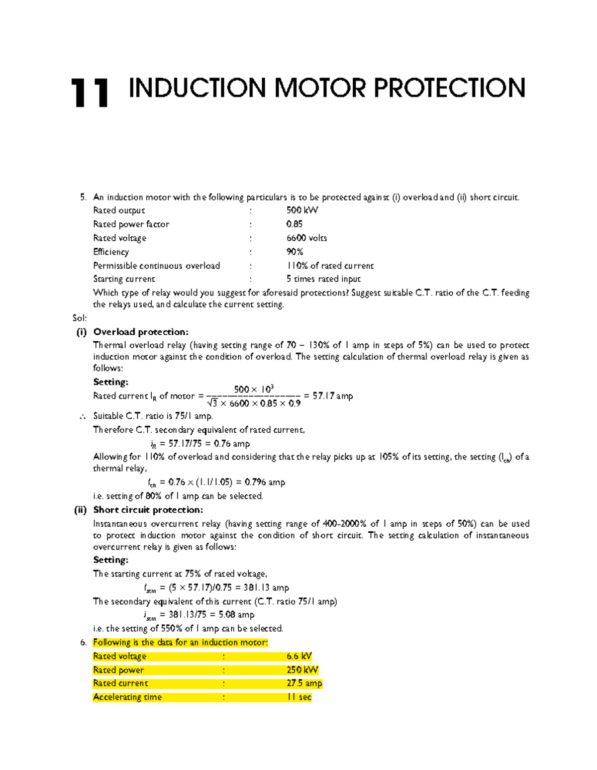 Solution Manual to Chapter 11 of Power System Protection and Switchgear ...