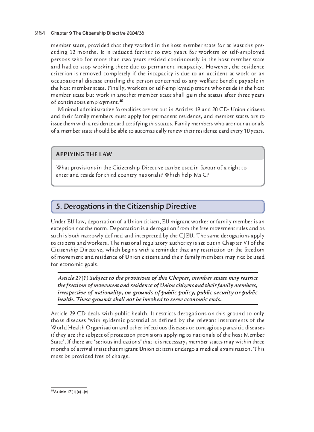 Zlib - n/a - 284 Chapter 9 The Citizenship Directive 2004/ member state ...