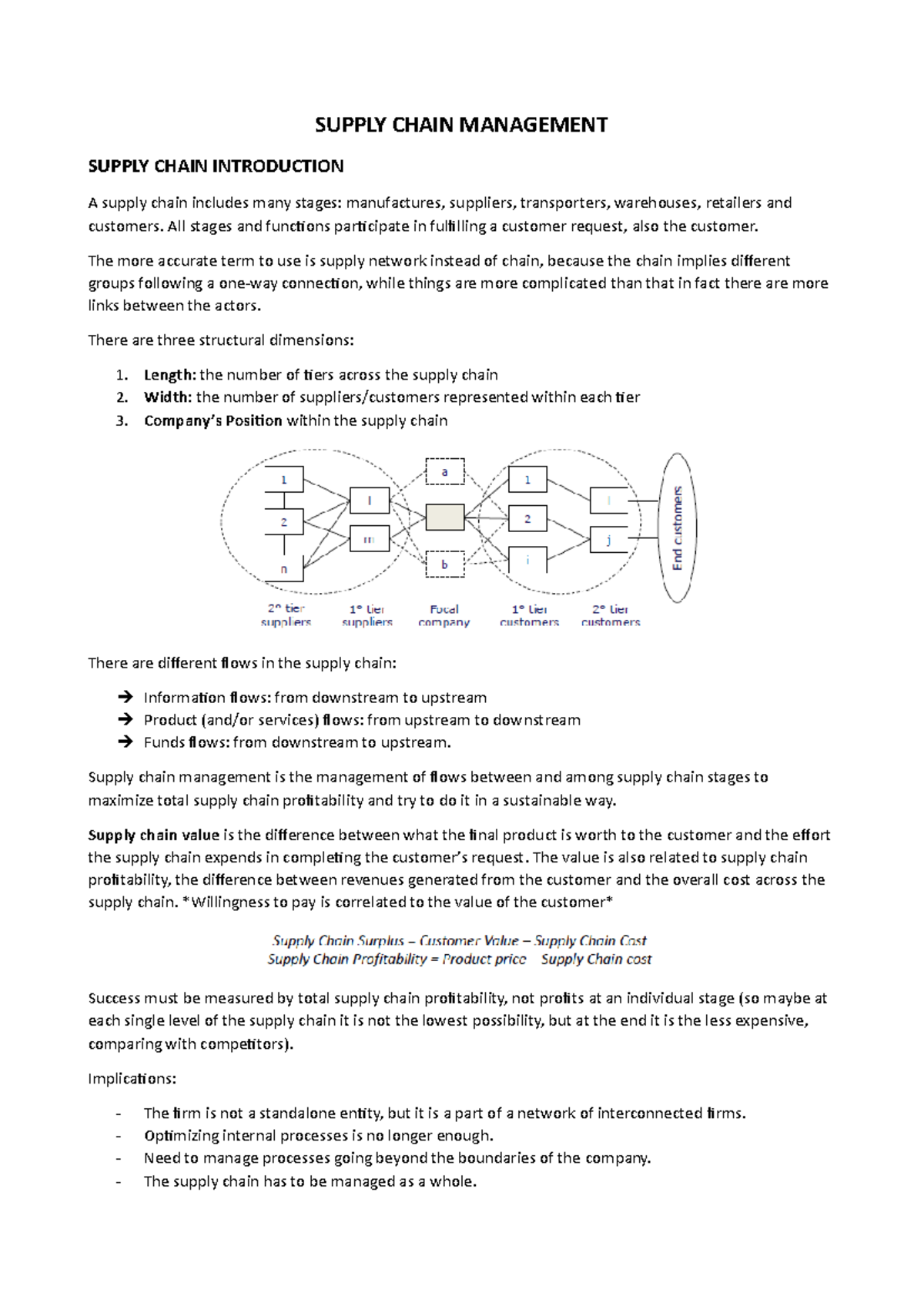 Supply Chain Management: Key Concepts and Strategies Analysis - Studocu