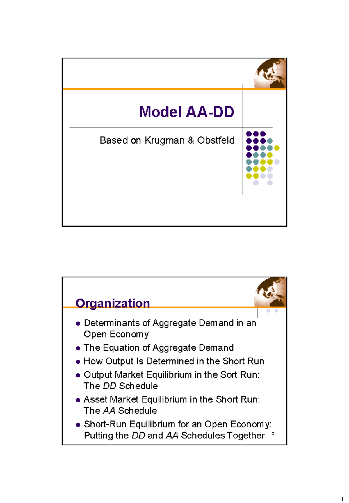AA-DD Model: Determinants and Equilibrium in Open Economy Dynamics ...