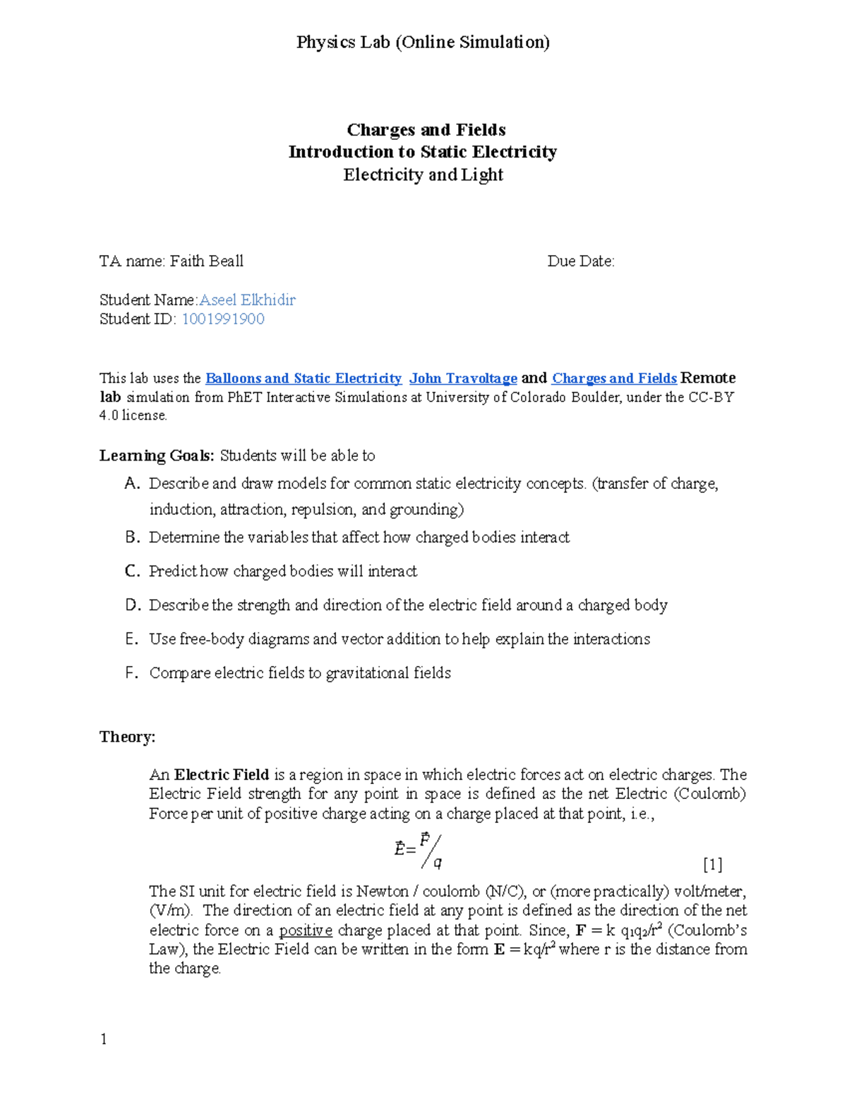 Final Electric Charge Field Online - Charges and Fields Introduction to ...