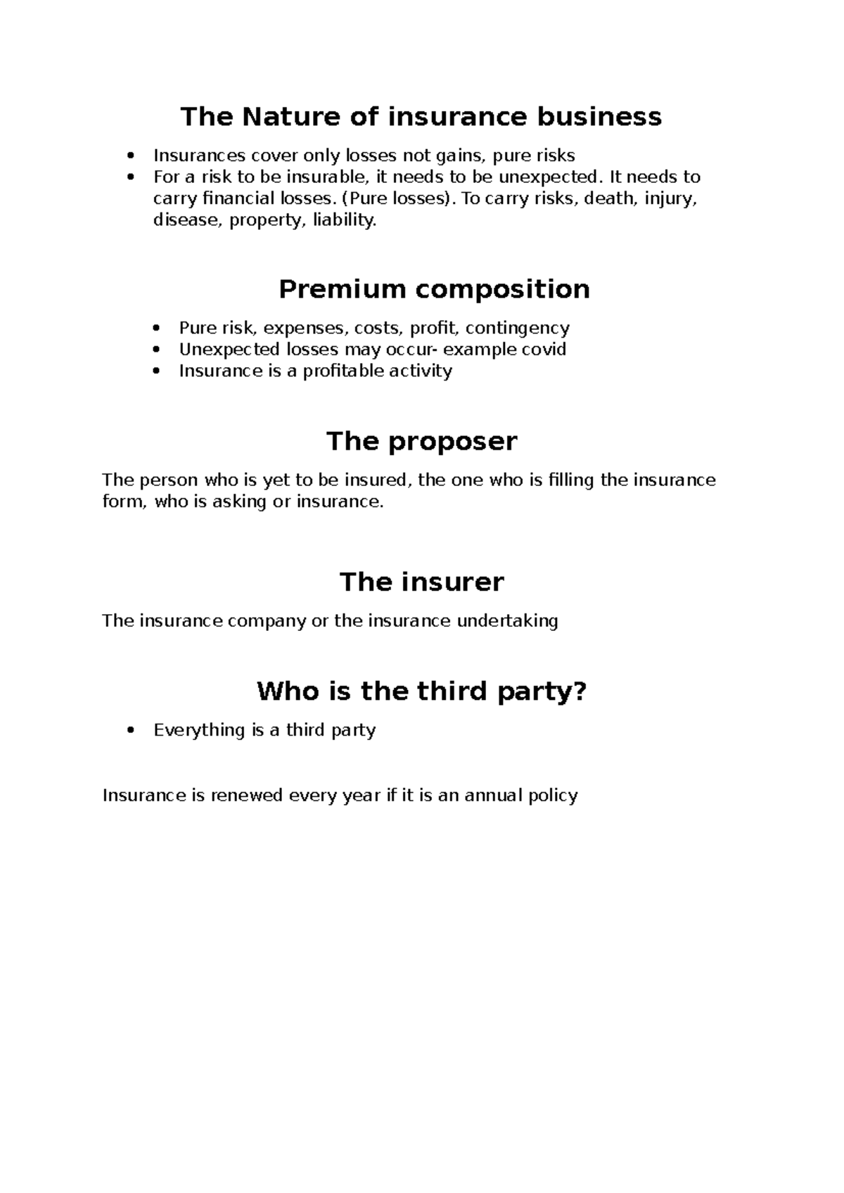 Understanding the Nature of Insurance Business: Key Concepts and Terms ...