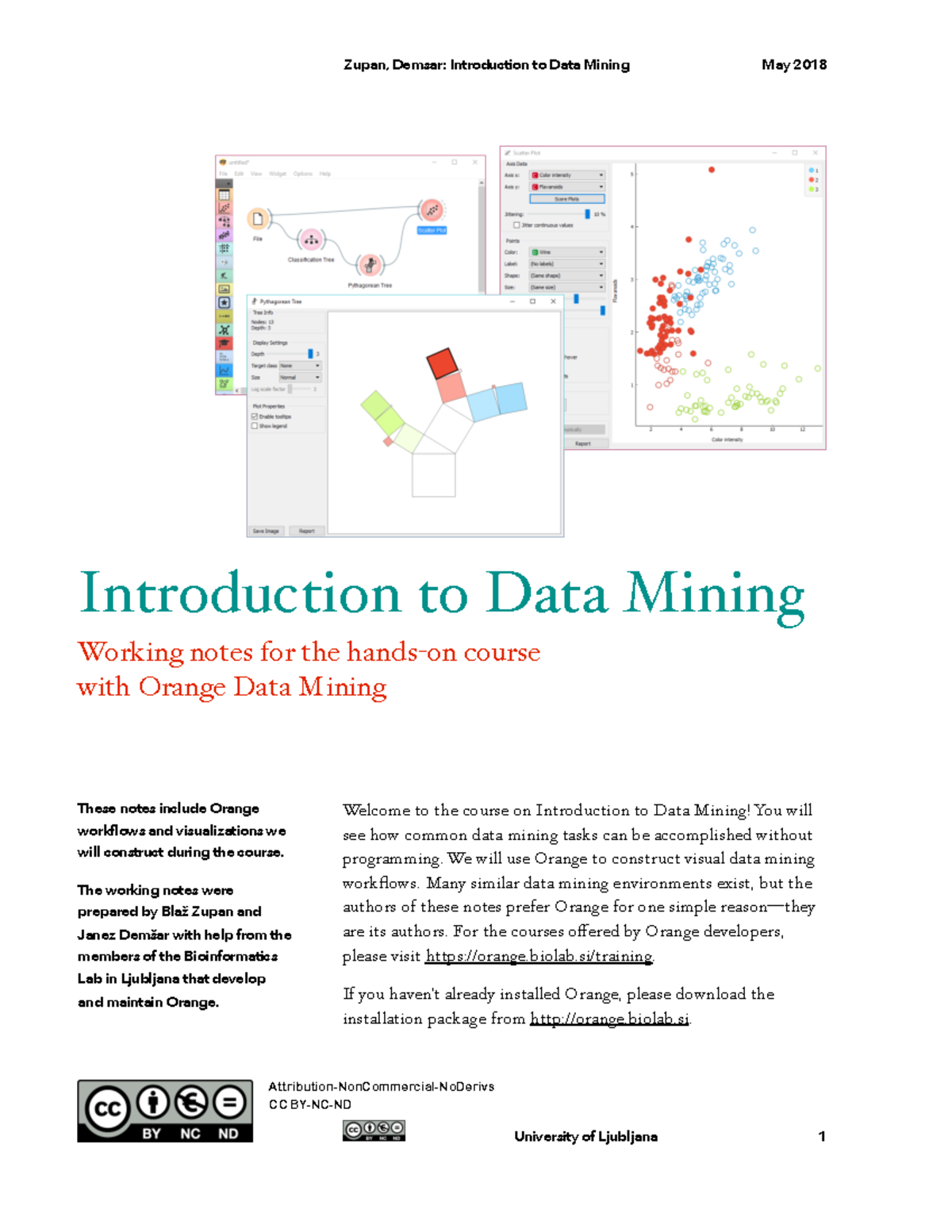 Intro to Data Mining (2018) - Orange Workflows and Notes - Studocu
