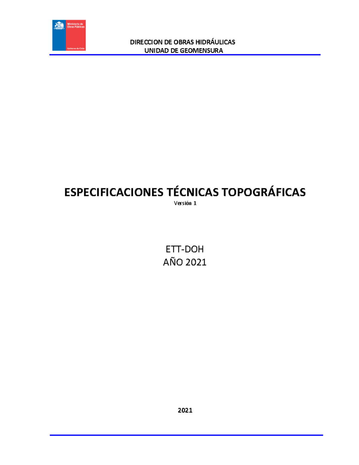 Especificaciones Técnicas Topográficas ETT-DOH 2021 - Document Preview