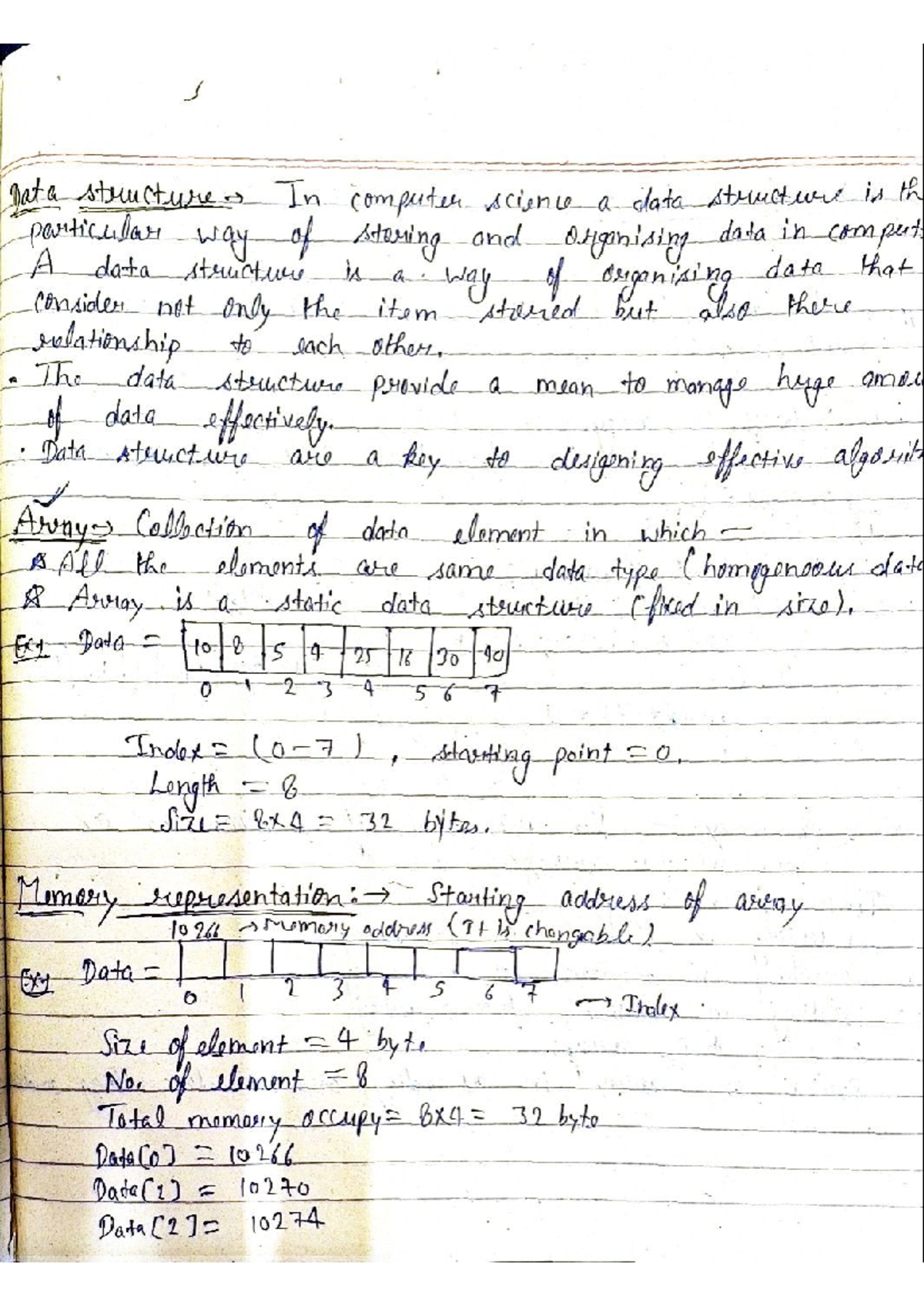 DSA Notes for 3rd Semester: Data Structures & Algorithms Overview - Studocu