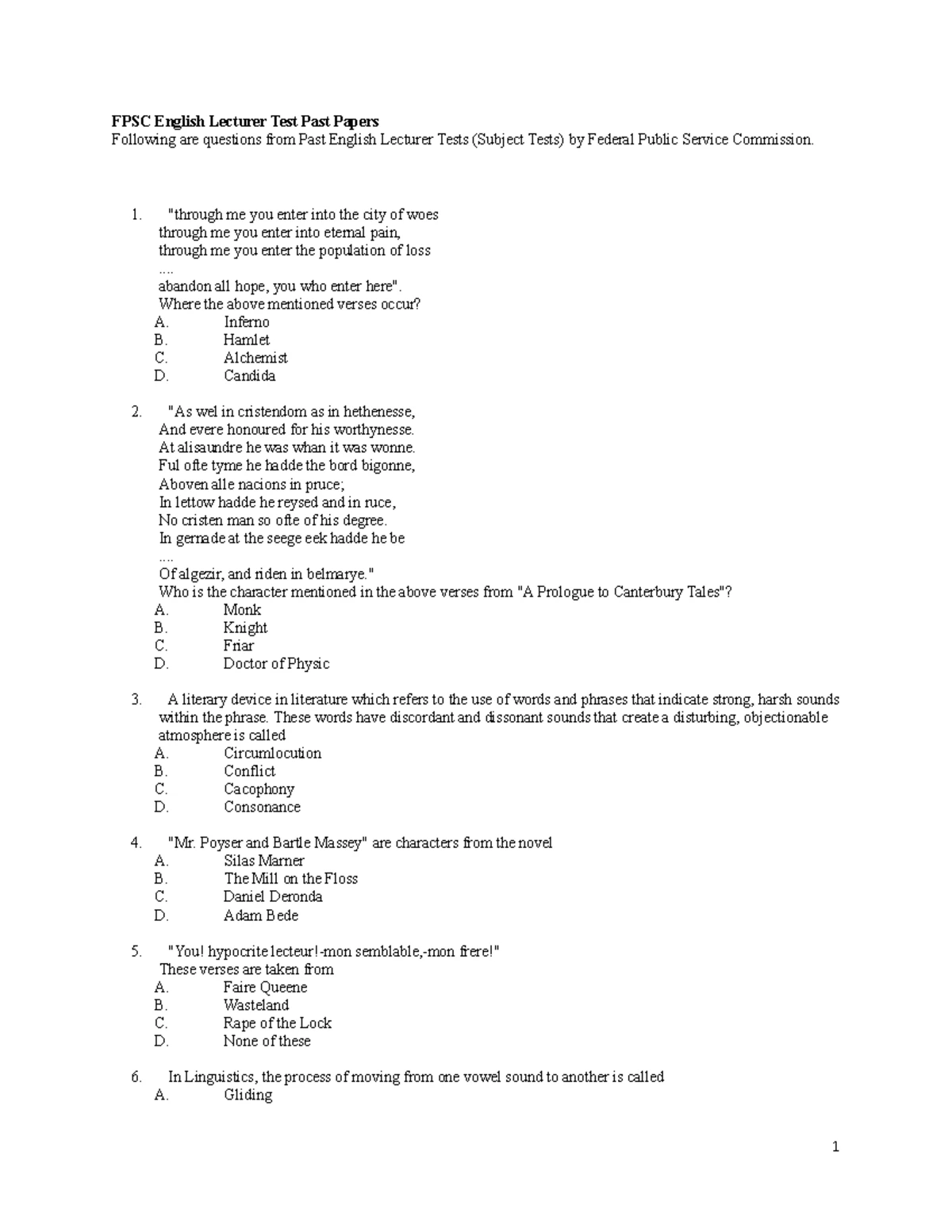 ENG-115 Final Exam Study Guide: History of English Literature - Studocu