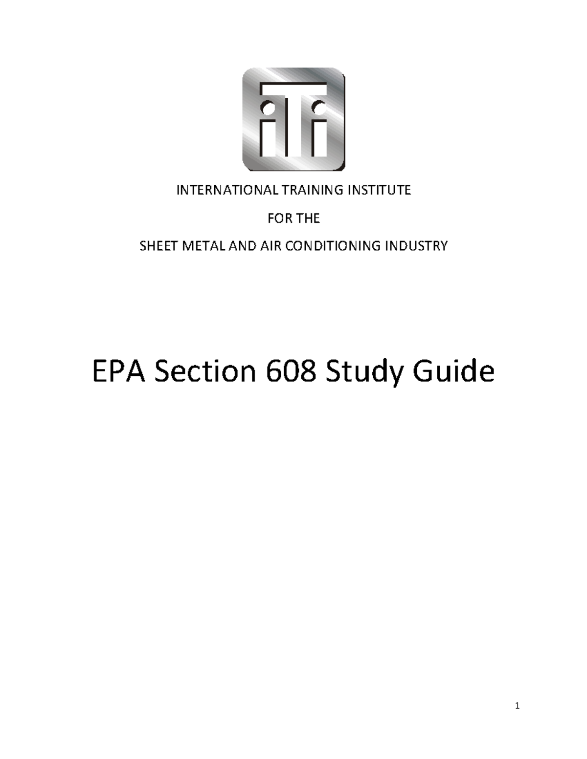 EPA Section 608 Certification Study Guide for HVAC Technicians - Studocu