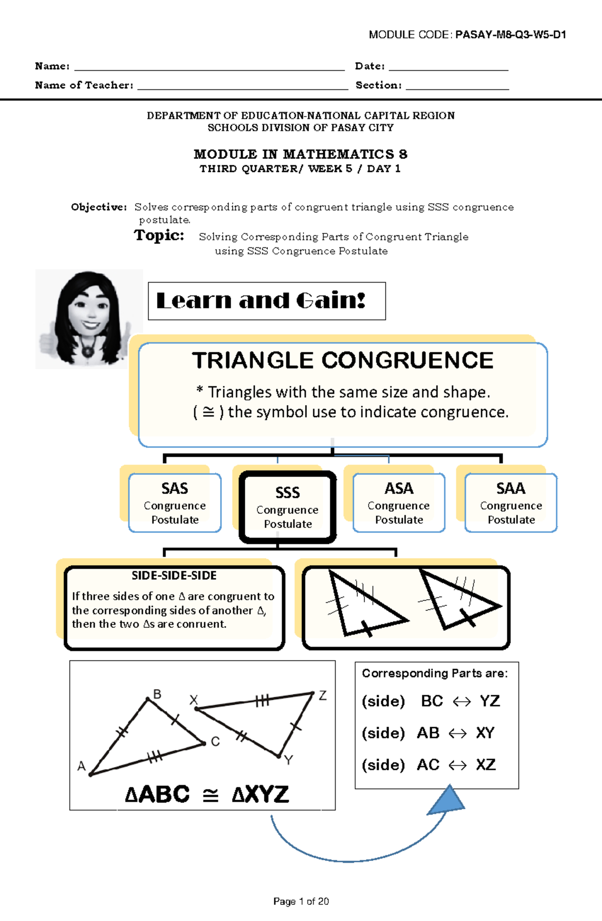 3 MATH8 Q3 WEEK5 - ... - Name ...