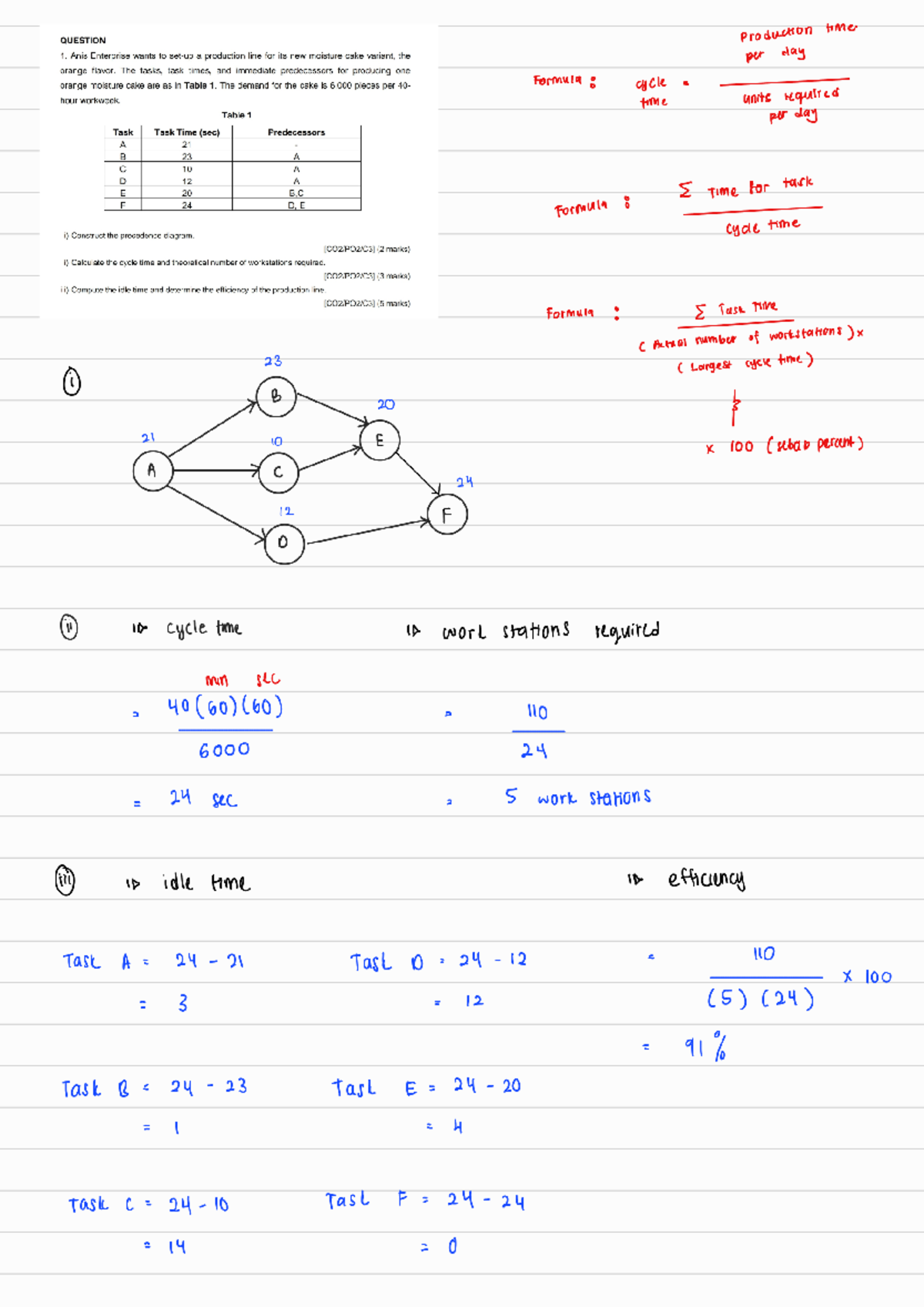 Assignment on LINE Balancing Techniques and Applications - Studocu
