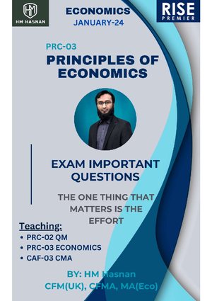 Principles of economics - PRC 03 - ICAP - Studocu
