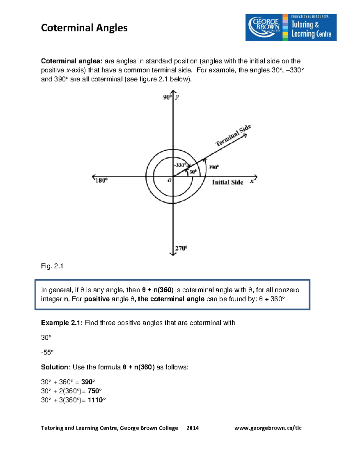 Coterminal Angles: Understanding and Finding Them in Math - Studocu