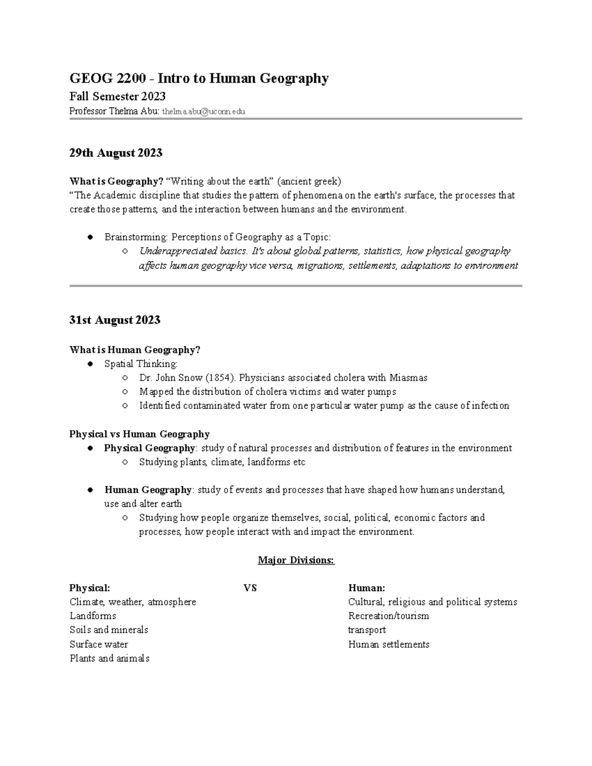 GEOG 2200 - Comprehensive Notes on Human Geography Concepts - Studocu