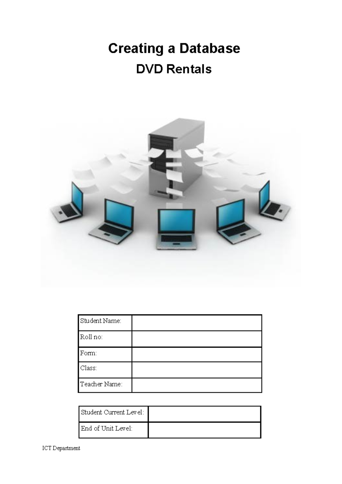ICT 101: Database Design & Implementation Lecture Notes - Studocu